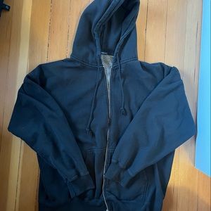 Brandy Melville Oversized Black Zip Up